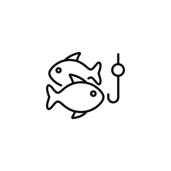 Fishing line icon isolated on white background vector