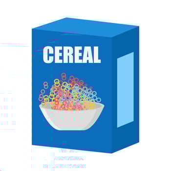 box cereal illustration vector