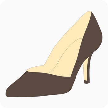 Fashionable stylish woman heel shoes vector  eps