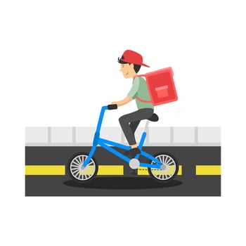 people ride bicycles illustration vector