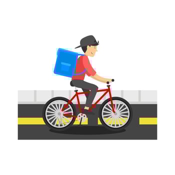 people ride bicycles illustration vector