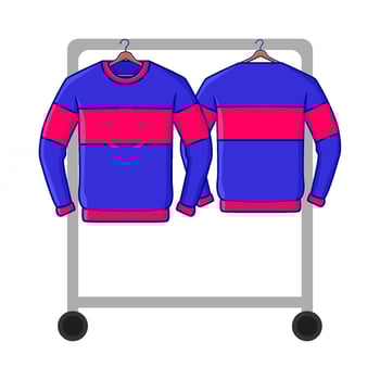 sweater hanging illustration vector
