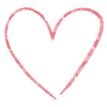 Pink heart isolated with transparent background png