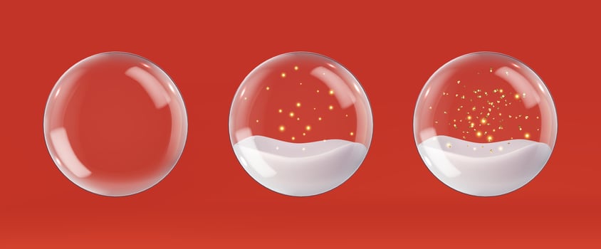 3d Realistic hanging glass christmas balls vector