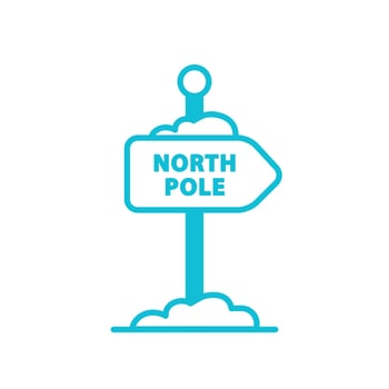 Direction North pole sign. From blue icon set. vector