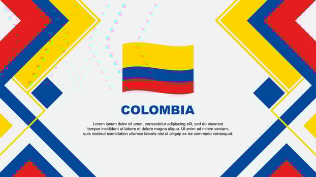 Colombia Flag Abstract Background Design Template. Colombia Independence Day Banner Wallpaper Vector Illustration. Colombia Banner