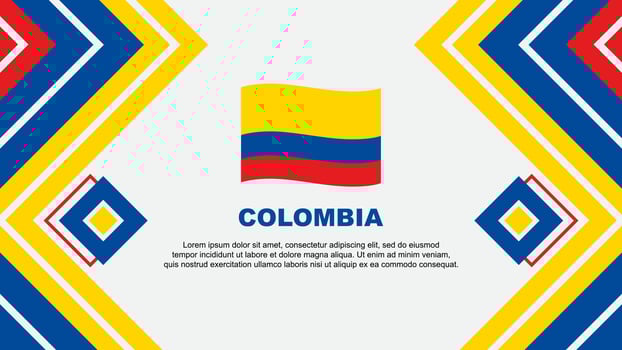 Colombia Flag Abstract Background Design Template. Colombia Independence Day Banner Wallpaper Vector Illustration. Colombia Design