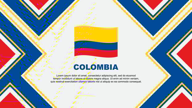 Colombia Flag Abstract Background Design Template. Colombia Independence Day Banner Wallpaper Vector Illustration. Colombia Vector