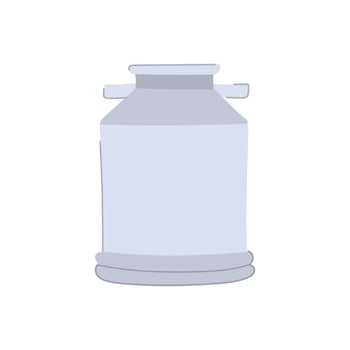 retro metal milk can cartoon vector illustration