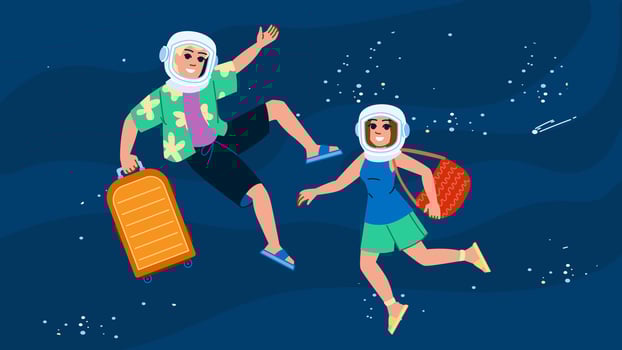 astronaut space tourism vector