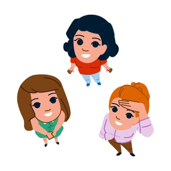 view top above person vector