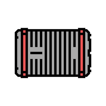 electric vehicle battery color icon vector illustration