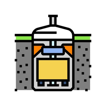 flywheel storage energy color icon vector illustration