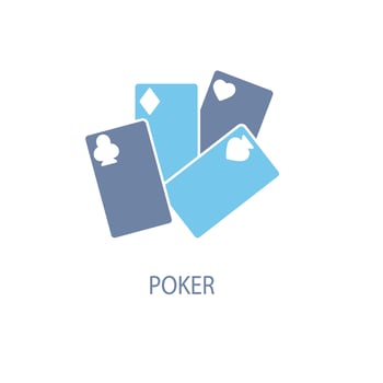 poker concept line icon. Simple element illustration. poker concept outline symbol design. vector
