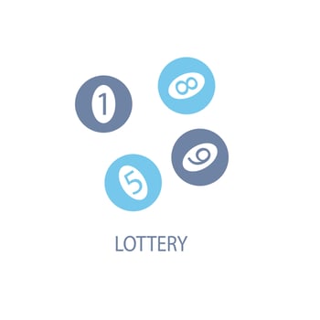 Lottery balls concept line icon. Simple element illustration. Lottery balls concept outline symbol design. vector