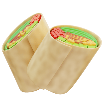 Wrap Fast Food 3D Illustration png