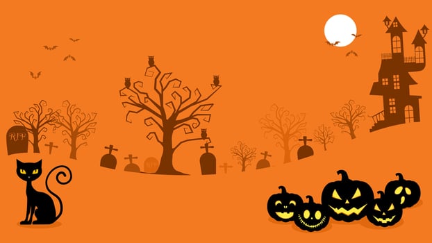 Happy Halloween.Template for advertising brochure. vector illustration