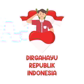 Illustration of Dirgahayu Republik Indonesia vector