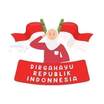 Illustration of Dirgahayu Republik Indonesia vector