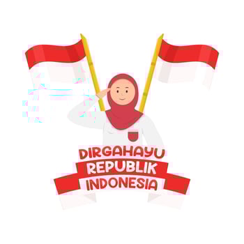 Illustration of Dirgahayu Republik Indonesia vector