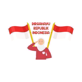 Illustration of Dirgahayu Republik Indonesia vector