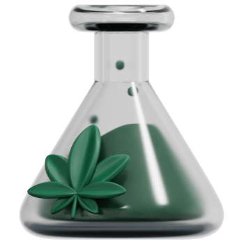 flask 3d render icon illustration png