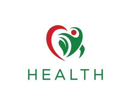 Happy and healthy life logo design vector template.