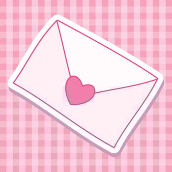 Cute Valentine Themed Art with simple color. Love Valentine Decoration vector design icon arts