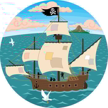 Pirate Ship Cartoon vector