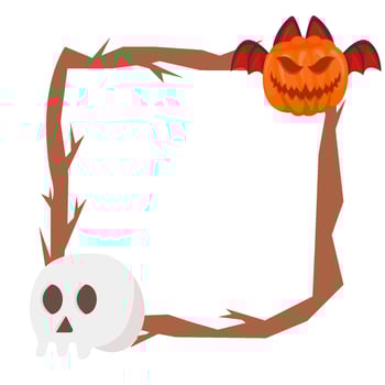 Illustration of Halloween frame vector