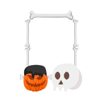 Illustration of Halloween frame vector