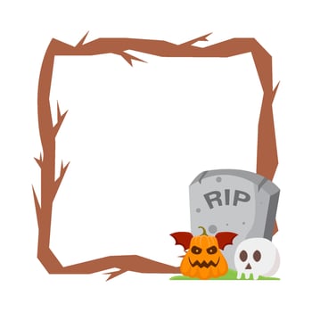 Illustration of Halloween frame vector