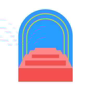 podium stage with background illustration vector