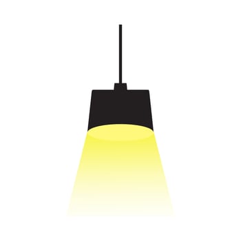 lightning lamp yellow illustration vector