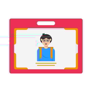 id card illustration vector