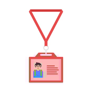 lanyard id card illustration vector