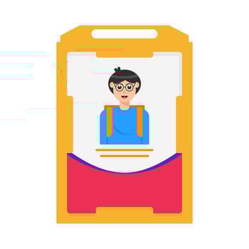 id card illustration vector