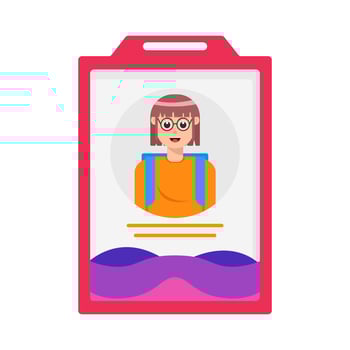 id card illustration vector