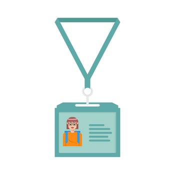 lanyard id card illustration vector