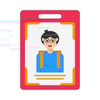 id card illustration vector