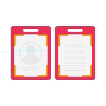 id card front and back view illustration vector