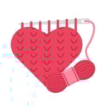 knitting knit illustration vector