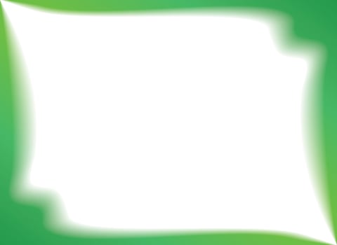 Rectangular blurred gradient green border. Vector illustration