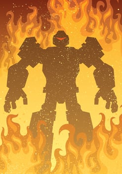Robot Cartoon Background vector