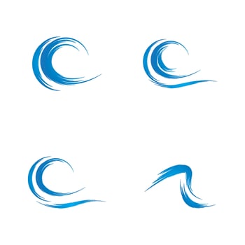 Water wave icon vector
