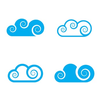 Cloud template icon illustration vector