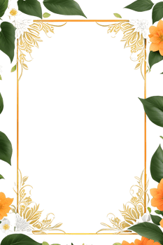 AI generated Green Leaf With Border Frame png