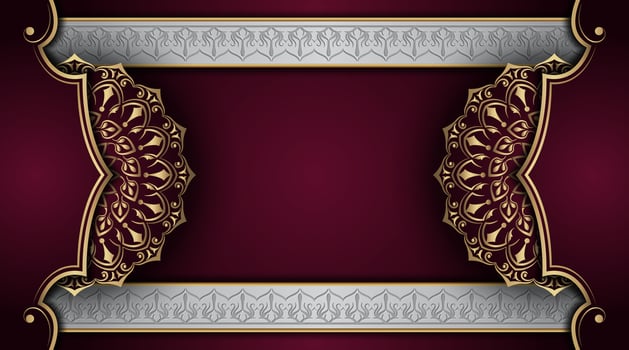 Luxury background with golden mandala ornament vector