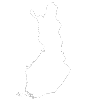 Finland map. Map of Finland in white color png