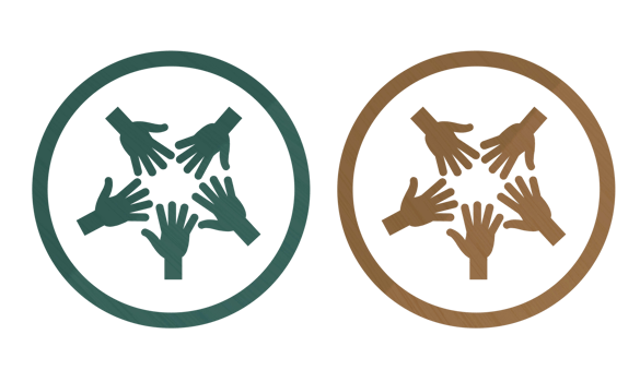 Hand icon symbol with texture png